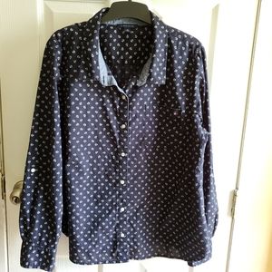 Tommy Hilfiger Women's Printed Button Down NWOT